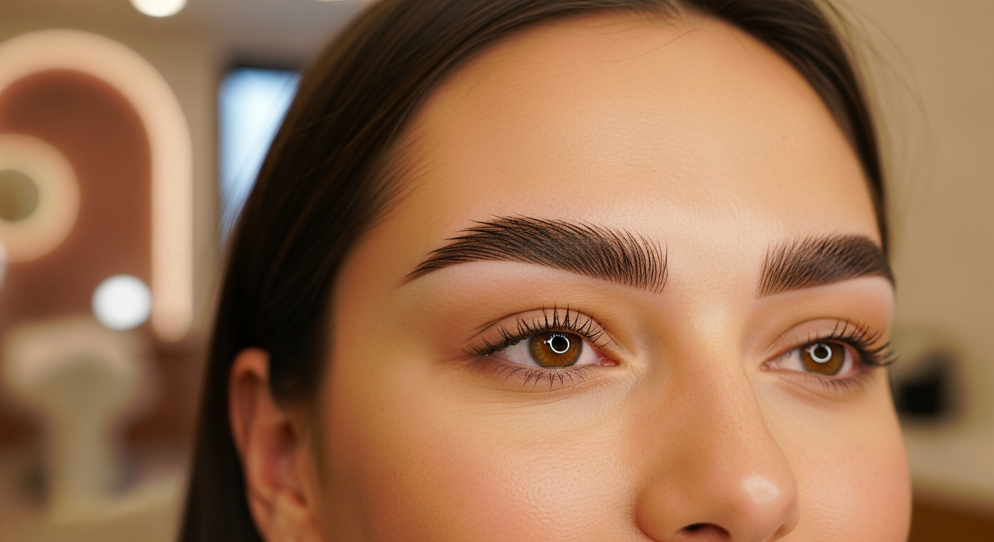 Sopracciglia perfette con microblading effetto pelo realistico presso La Manicure, centro specializzato a Palermo